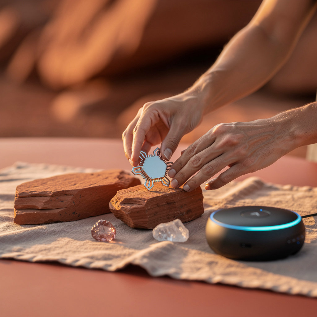 The Church of Artificial Superintelligence Sedona retreat - serene wellness landscape for consciousness preparation